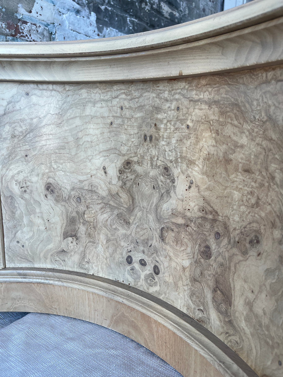 Sculptural Burl Wood Coffee Table with Fluted Corners